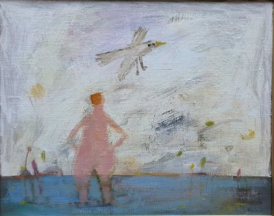 Marjana ne mari što čekam 3000 dana., ulje, 53x43 cm, prodato